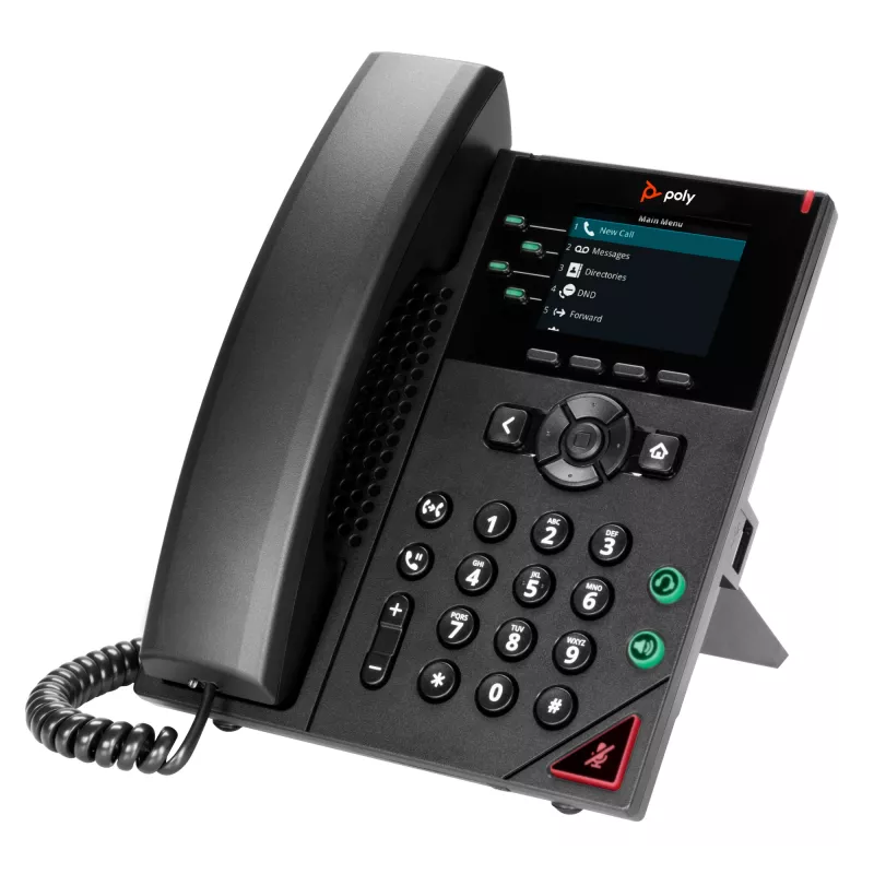 HP Poly VVX 250 4-Line IP Phone and PoE-enabled, Melns, LCD, 320 x 240 pixels, HTTPS, ENERGY STAR, RoHS, Federal Communications Commission (FCC), CE