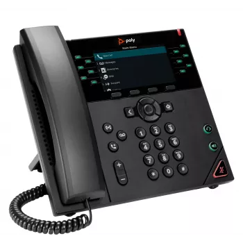 HP Poly VVX 450 12-Line IP Phone and PoE-enabled, IP Phone, Melns, Wired handset, 12 lines, LCD, 10.9 cm (4.3 inch)