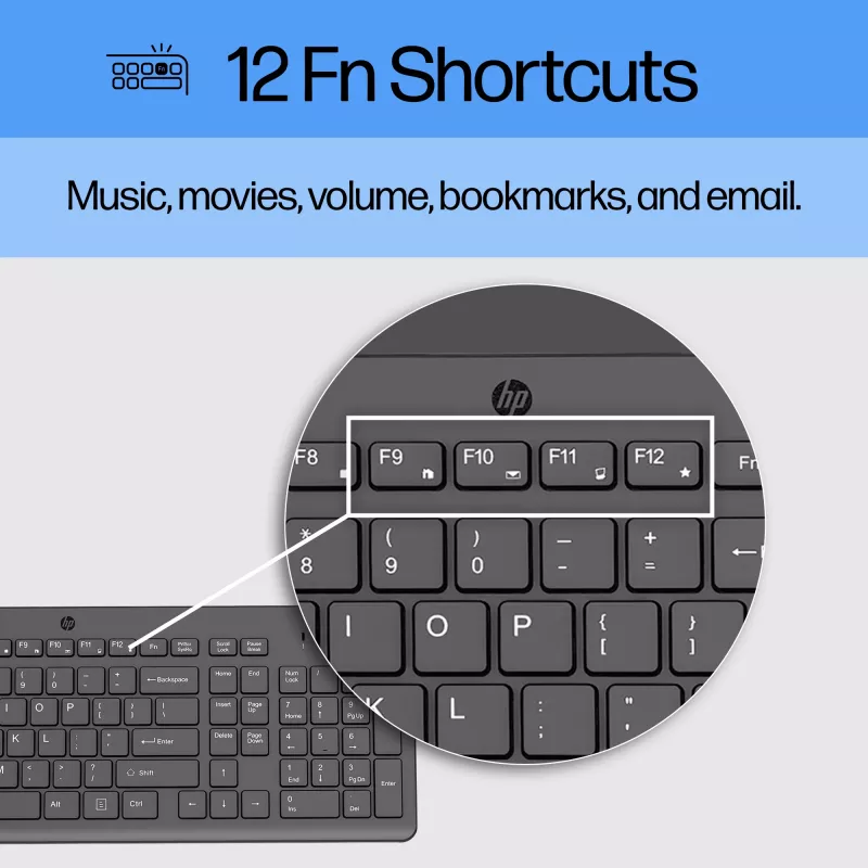 HP 150 vadu tastatūra pilna izmēra USB melna 664R5AA#ABD