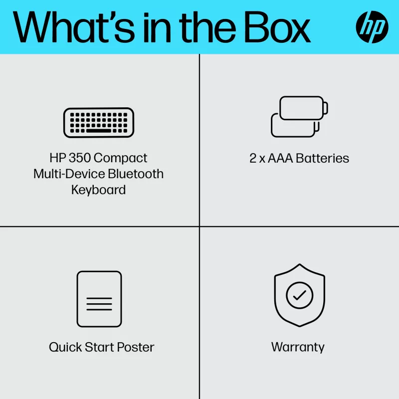 HP 350 Compact Multi-Device Bluetooth tastatūra