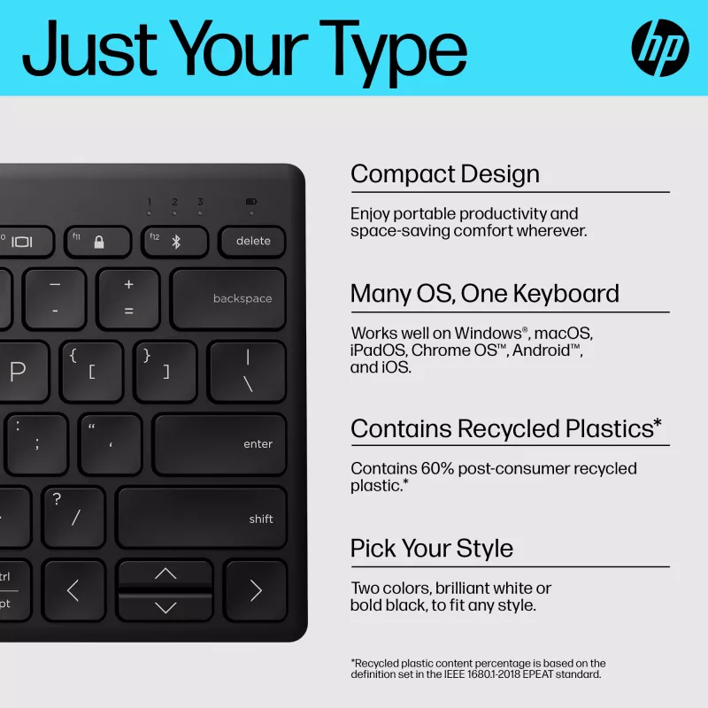 HP 350 Compact Multi-Device Bluetooth tastatūra
