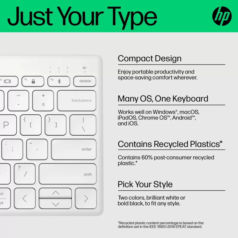 HP 350 Compact Multi-Device Bluetooth tastatūra