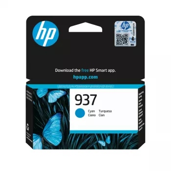 Tintes kasetne HP 937 ciāna — oriģinālā HP 4S6W2NE#SE1, līdz 800 lappusēm