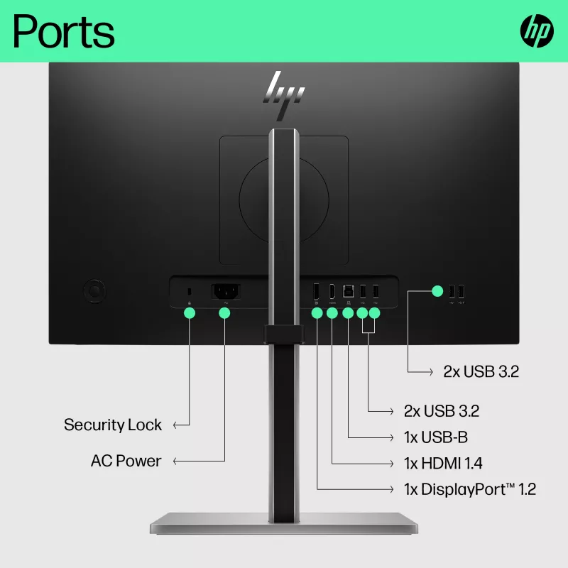 HP E-Series E22 G5 FHD monitors, 54,6 cm (21,5 collas), Full HD, LCD, 5 ms