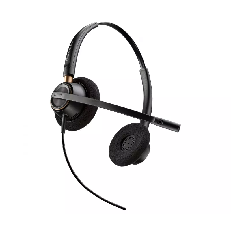 HP Poly EncorePro 520 binaural headset +Quick Disconnect, 74 g, Melns