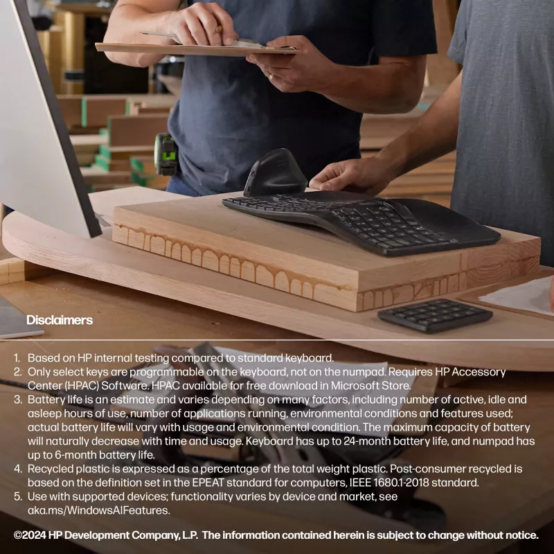 HP 965 Ergonomiskā bezvadu tastatūra