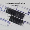 Spēļu tastatūra Kingston HP HyperX Alloy Rise modelis 7G7A3AA#ABD — kompakta vadu mehāniskā tastatūra EAN 0