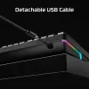 Mehāniskā spēļu tastatūra Kingston (HyperX) Alloy Rise 75 — kompakts 75% izkārtojums, vadu savienojums, modelis 7G7A4AA#ABD