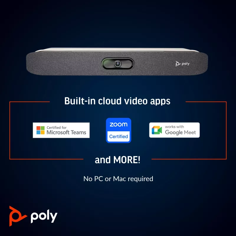 POLY Studio X30 viss-vienā video klāde 4K Ultra HD 60 kadri/s 5x tālummaiņa