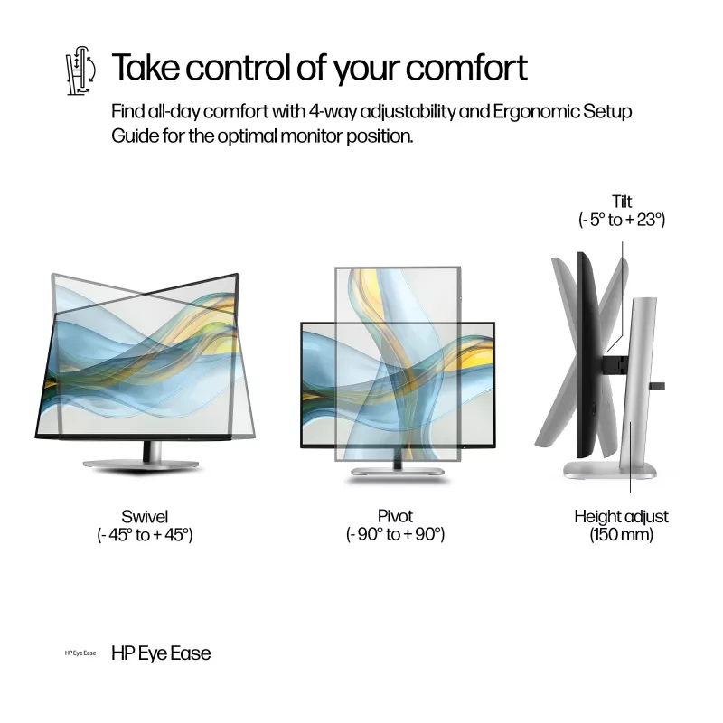 HP Series 5 Pro 24 collu WUXGA monitors — 524pn, 61 cm (24 collas), WUXGA, LCD, 5 ms, melns