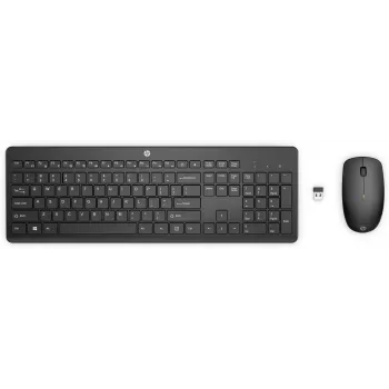 Bezvadu peles un tastatūras komplekts HP 235 — Pilna izmēra RF bezvadu, melns, pele iekļauta