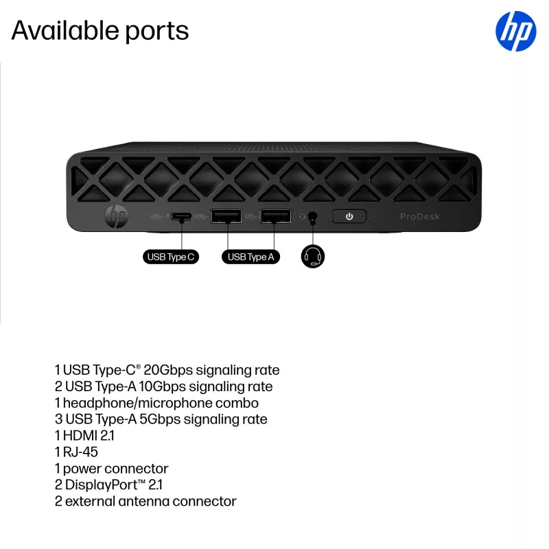 Dators HP ProDesk 4 G1i AI Mini Core Ultra 5 225T RAM 16GB SSD 512GB Intel Graphics OS Win 11 Pro