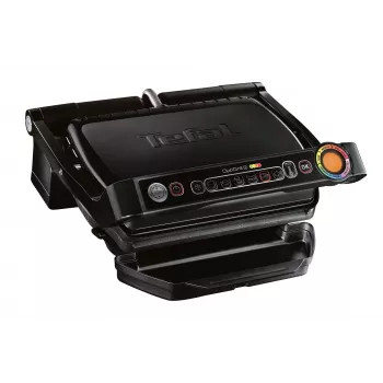 Kontaktgrils Tefal GC7148 — 2000 W, nerūsējošā tērauda korpuss, taisnstūra forma, regulējams termostats, režģa augšējā virsma, 365×365×175 mm
