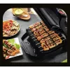 Kontaktgrils Tefal GC7148 — 2000 W, nerūsējošā tērauda korpuss, taisnstūra forma, regulējams termostats, režģa augšējā virsma, 365×365×175 mm