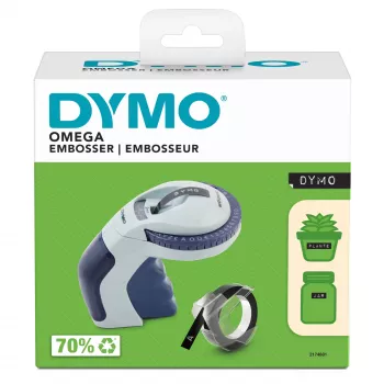 Reljefspiedes ierīce Dymo Omega 12 mm — rokas reljefspiedes ierīce, PVC etiķetes, tiešā termiskā, 3,7 mm drukas augstums