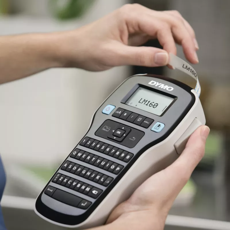 DYMO LabelManager ™ 160 QWERTZ, QWERTZ, D1, Termiskā pārnese, 180 x 180 DPI, 12 mm/s, Melna, Sudraba