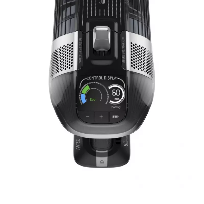 Rowenta X-Force RH9958 2-in-1 stick vacuum baterija Dry HEPA Bagless 0.9 L Melns, pelēka