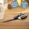 Leitz Cosy Titanium biroja šķēres 205 mm, Pieaugušajiem, Taisns griezums, Viengabala, Pelēkas, Nerūsējošais tērauds, Biroja šķēres