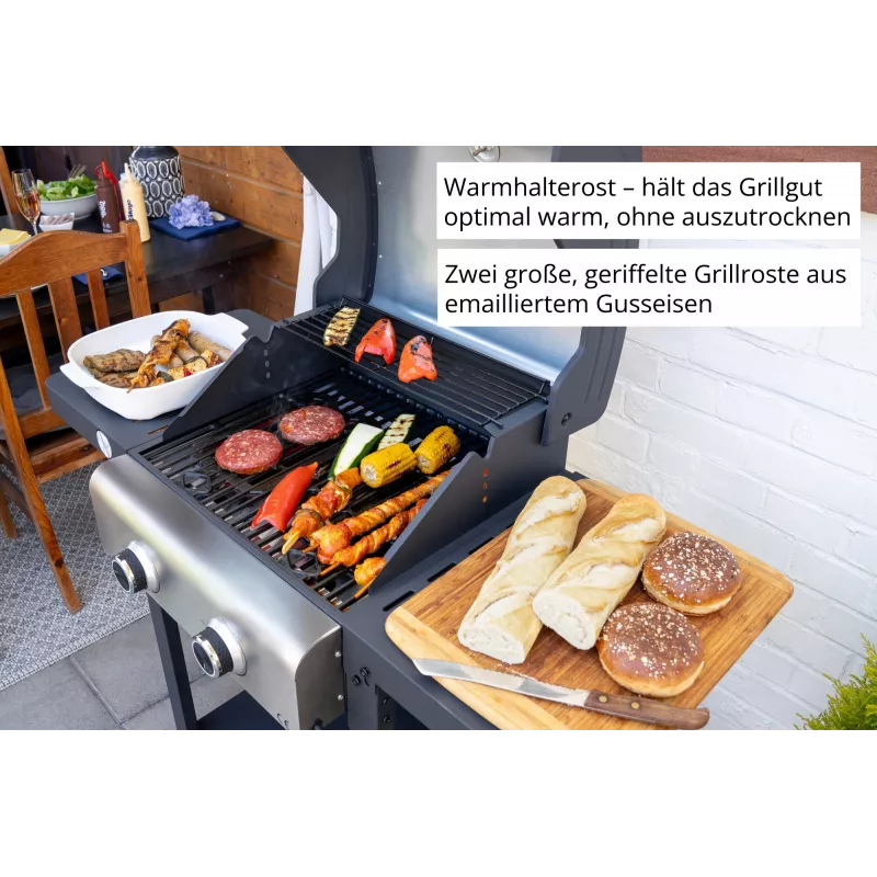 Unold 58595 Barbecue Grill-Wagen BUDDY Grila ratiņi Elektrisks Melns, Nerūsējošais tērauds 2600 W