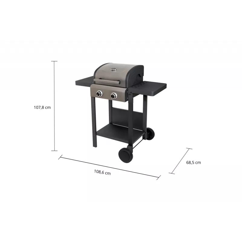 Unold 58595 Barbecue Grill-Wagen BUDDY Grila ratiņi Elektrisks Melns, Nerūsējošais tērauds 2600 W