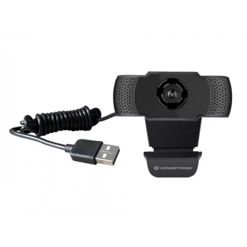 Conceptronic AMDIS 1080P Full HD tīmekļa kamera ar mikrofonu, 2 MP, 1920 x 1080 pikseļi, Full HD, 30 kadri/s, 1280x720@30 kadri/s, 1920x1080@30 kadri/s, M-JPEG, YUV