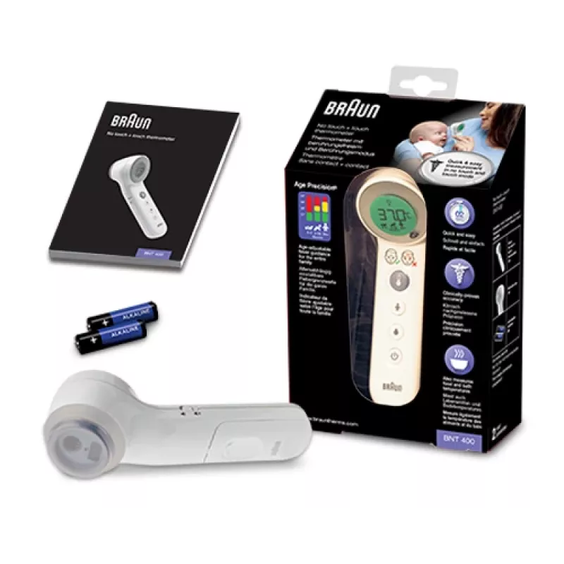 Braun BNT400 bezkontakta Baltas Pierei
