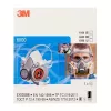 Respirator 3M 6000 Series L, atkārtoti lietojams pussejas respirators, izmērs L, pelēks