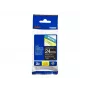 Lentu lente Brother TZe355 24mm Balta uz melna