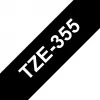 Lentu lente Brother TZe355 24mm Balta uz melna