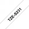 Līmlente Brother TZeS231 melns uz balta 1.2 cm 8 m