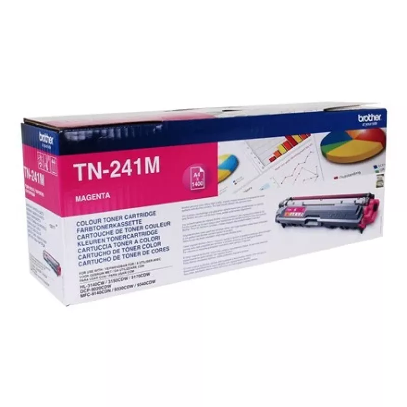 tonera kasete Brother TN-241M 1200 lapas fuksīna