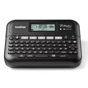 Etiķešu printeris Brother PT-D460BTVP termopārneses 180×180 DPI 30 mm/s vadu un Bluetooth QWERTY TZe lente