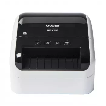 Brother QL-1110NWB, DK, Direct thermal, 300 x 300 DPI, 110 mm/sec, Vadu un bezvadu, Melns, Balts