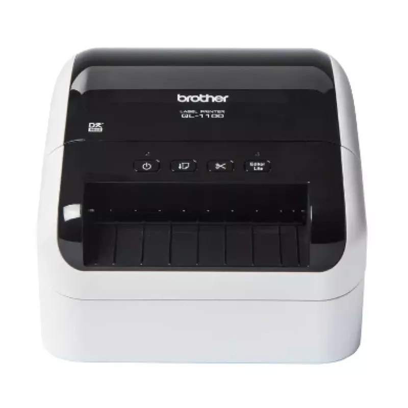 Brother QL-1110NWB, DK, Direct thermal, 300 x 300 DPI, 110 mm/sec, Vadu un bezvadu, Melns, Balts
