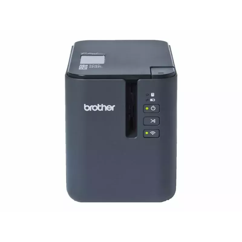 Termiskā etiķešu printeris Brother PT‑P900Wc Wi‑Fi — augstas izšķirtspējas industriālo etiķešu druka, atbalsta štancētās un nepārtrauktās lentes