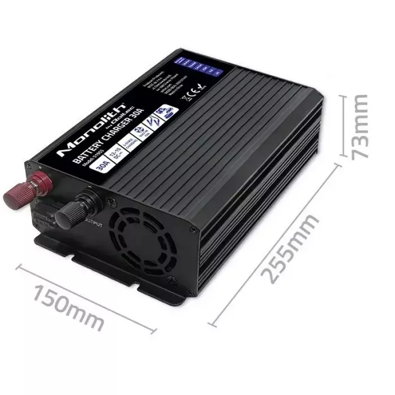 Akumulatora lādētājs QOLTEC 51955 — 30A 12V LiFePO4, AGM, GEL, SLA