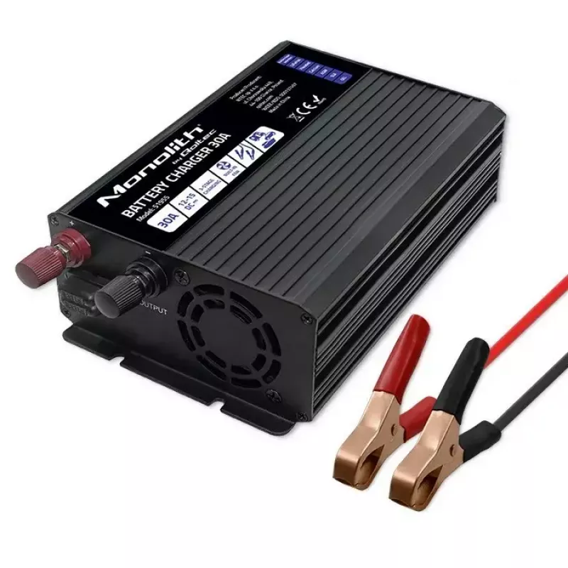 Akumulatora lādētājs QOLTEC 51955 — 30A 12V LiFePO4, AGM, GEL, SLA