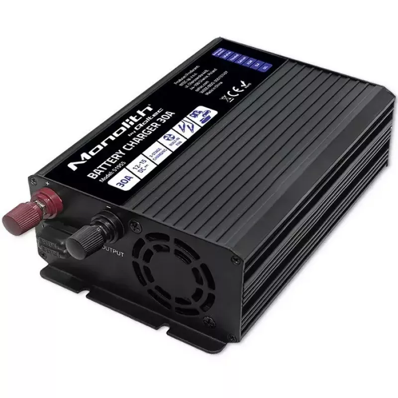 Akumulatora lādētājs QOLTEC 51955 — 30A 12V LiFePO4, AGM, GEL, SLA