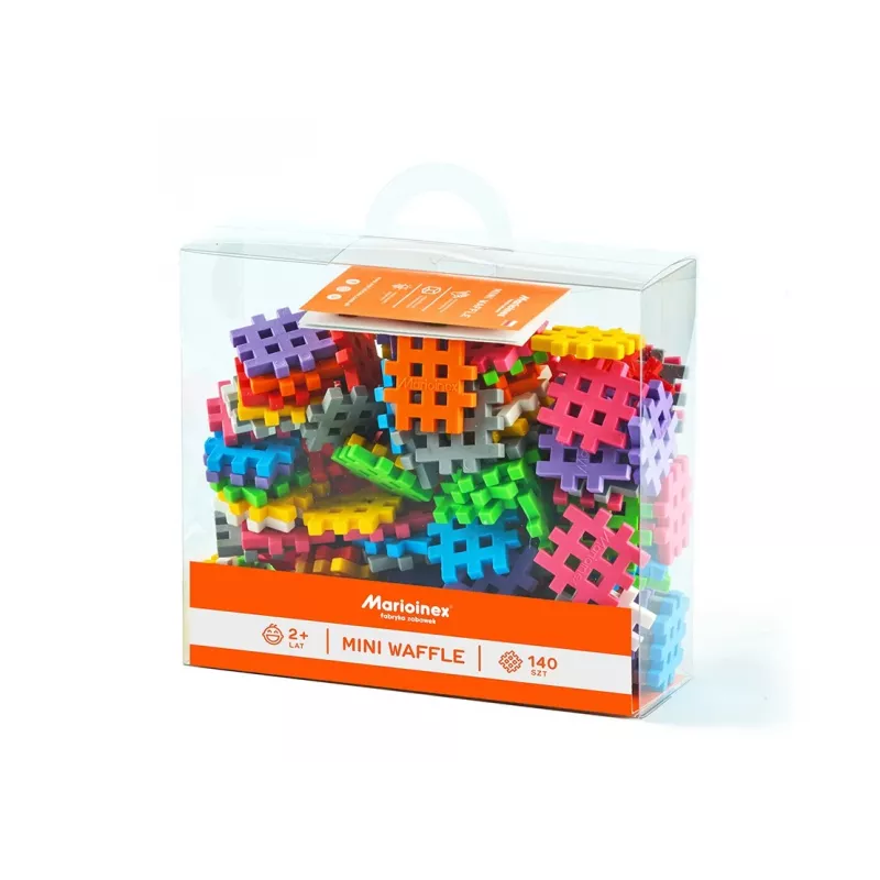 Marioinex Mini Waffle 140 būvēšanas komplekts — 140 gab., daudzkrāsains, vecumam no 3 gadiem