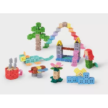 Konstrukciju klucīši Marioinex Waffle Blocks mini pasteļtoņu 500 gabalu komplekts