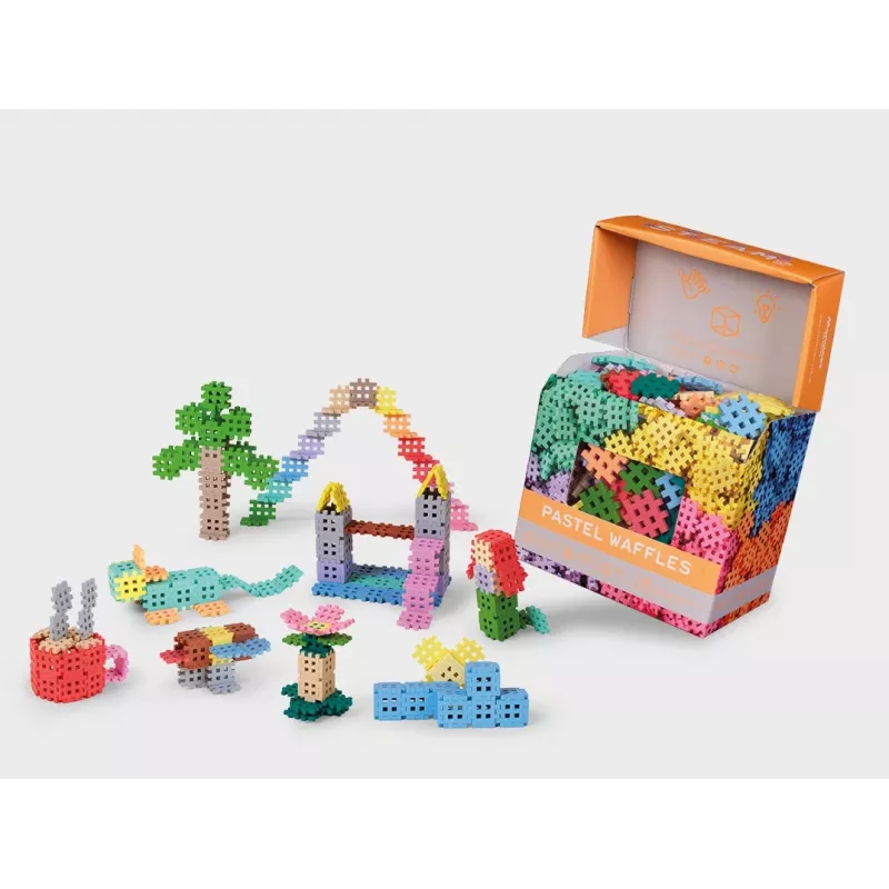 Konstrukciju klucīši Marioinex Waffle Blocks mini pasteļtoņu 500 gabalu komplekts