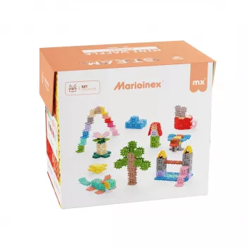 Marioinex Mini Waffle konstruktors, pasteļtoņu, 300 detaļu