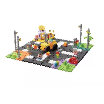 Rotaļu konstruktors Marioinex Waffle mini Blocks – Iela, 280 gabali