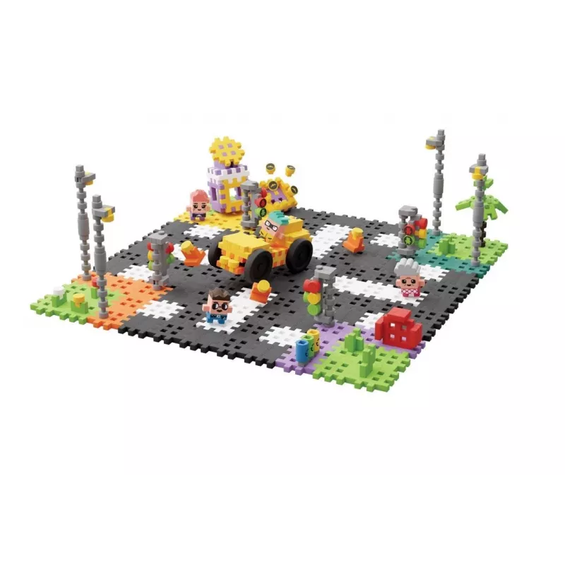 Rotaļu konstruktors Marioinex Waffle mini Blocks – Iela, 280 gabali