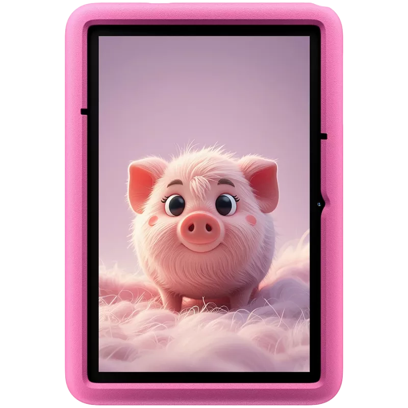 Blackview Tab A6 Kids, planšetdators, 10,1 collu 800*1280 HD+ IPS, A523 astoņkodolu 1,8 GHz, 4 GB + 128 GB, 5100 mAh; WiFi, 5 MP priekšējā/8 MP aizmugurējā kamera, Android 14, rožu rozā