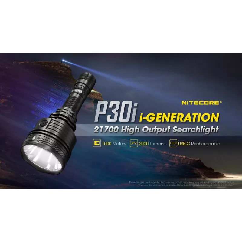 Nitecore P30i Melns Rokas lukturītis LED
