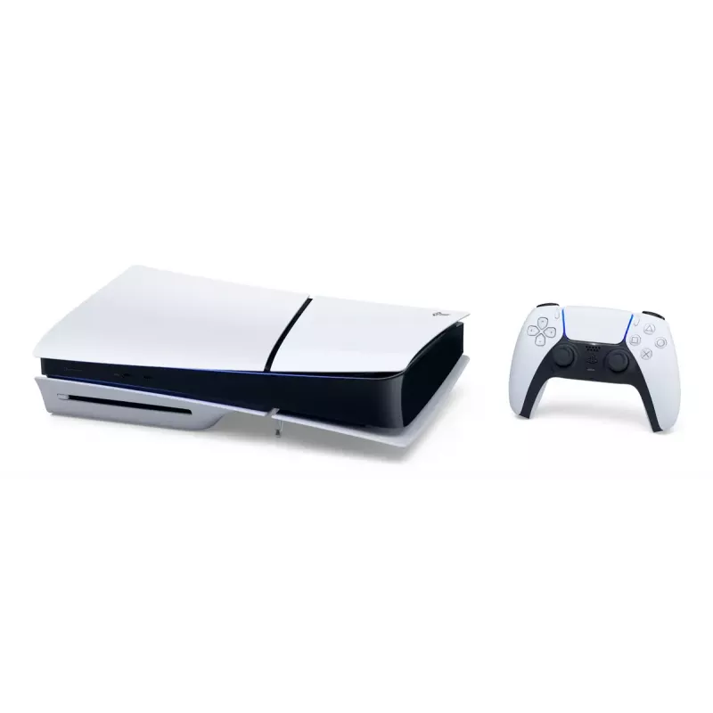Spēļu konsole Sony PlayStation 5 plāns — 1 TB SSD, AMD Ryzen Zen 2 8 kodolu 3,5 GHz, AMD RDNA 2 10,3 TFLOPS, 8K HDR, VR gatava, Bluetooth 5.1, Wi‑Fi, Gigabit Ethernet