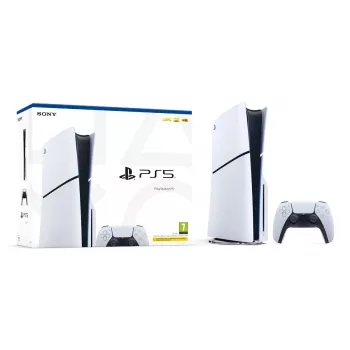 Spēļu konsole Sony PlayStation 5 plāns — 1 TB SSD, AMD Ryzen Zen 2 8 kodolu 3,5 GHz, AMD RDNA 2 10,3 TFLOPS, 8K HDR, VR gatava, Bluetooth 5.1, Wi‑Fi, Gigabit Ethernet