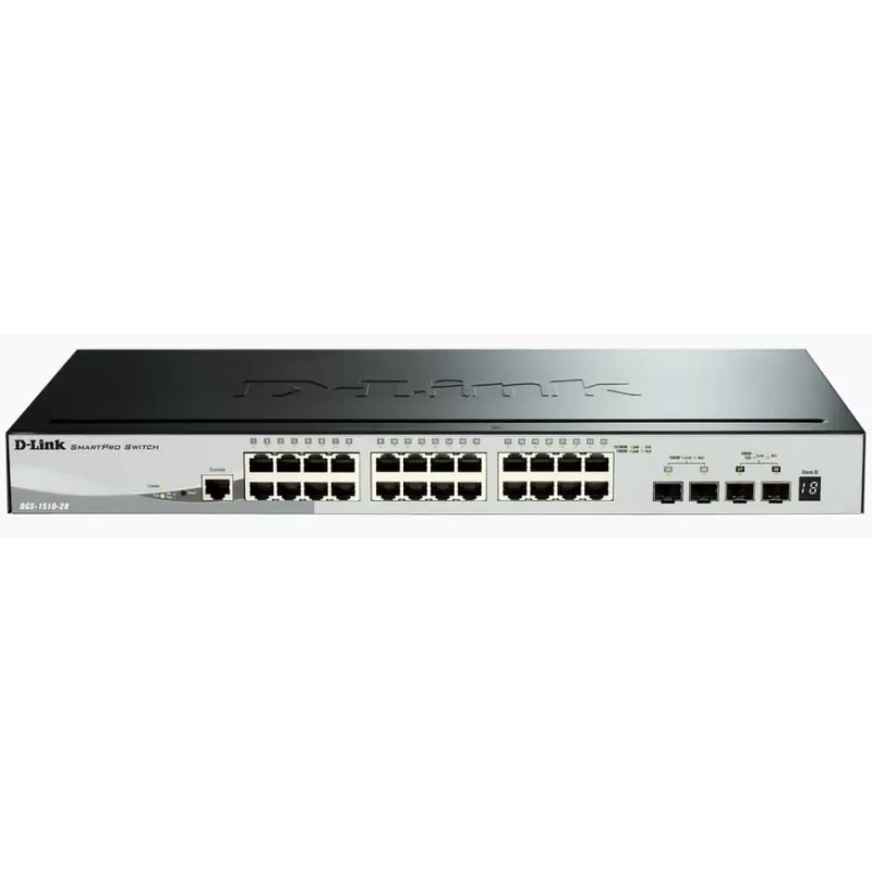 D-Link DGS-1510 pārvaldāms L3 Gigabit Ethernet (10/100/1000) melns