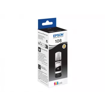 EPSON 108 EcoTank melnās tintes pudele